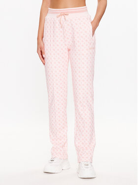 Guess Guess Kalhoty z materiálu V3YB00 KB212 Růžová Regular Fit
