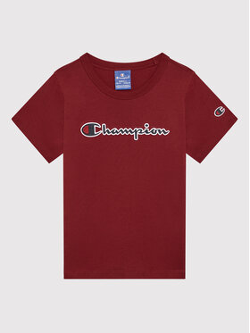 Champion Champion Tričko Logo Script 404231 Bordová Regular Fit