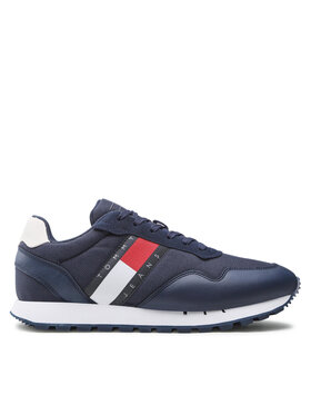 Tommy Jeans Tommy Jeans Sneakersy Retro Leather Runner EM0EM01081 Tmavomodrá
