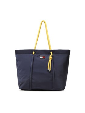 Tommy Jeans Tommy Jeans Rankinė Tjw Beach Summer Tote AW0AW14583 Tamsiai mėlyna