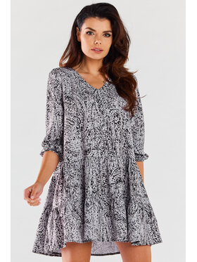 Awama Awama Sukienka codzienna A469 Czarny Basic Fit