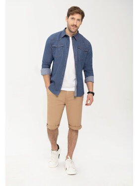 Volcano Volcano Koszula K-THUNDER Niebieski Regular Fit