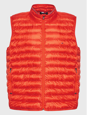 Tommy Hilfiger Tommy Hilfiger Kamizelka Packable Vest MW0MW18762 Pomarańczowy Regular Fit