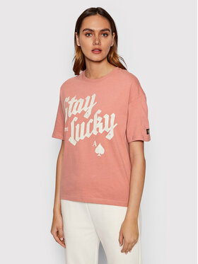 Superdry Superdry Majica Boho And Rock W1010651A Roza Regular Fit