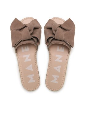 Manebi Espadrile Suede Sandals With Bow W 1.9 J0 Rjava