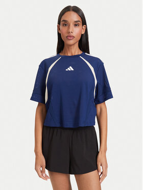 adidas adidas Technisches T-Shirt Hyperglam 3-Stripes Color Block KQ5753 Blau Loose Fit