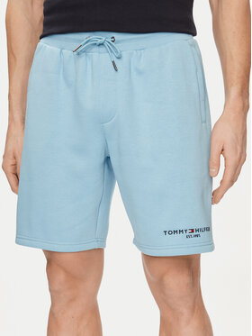 Tommy Hilfiger Tommy Hilfiger Pantaloni scurți sport Logo MW0MW34201 Albastru celest Regular Fit