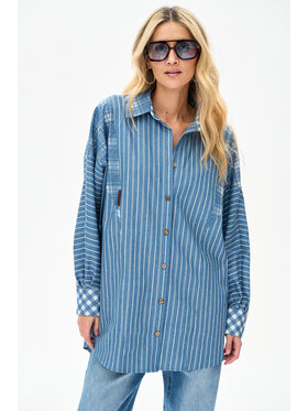 blue shadow blue shadow Koszula Adila Niebieski Regular Fit