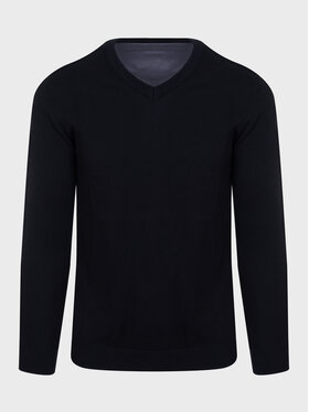 Evenemen Evenemen Sweter V-NECK GINGER Czarny Slim Fit
