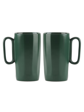 Vialli Design Vialli Design Komplet kubków 2 KUBKI CERAM.Z USZKIEM 330ML FUORI ZIEL.30091 Zielony