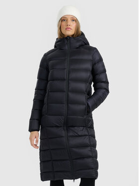 4F 4F Płaszcz zimowy MIDSHOP TEXTILE Czarny Regular Fit