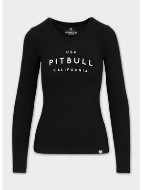 PITBULL PITBULL Longsleeve Longsleeve damski Slim Fit USA CAL XL Czarny Regular Fit