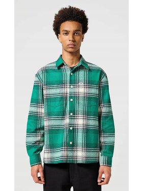 Wrangler Wrangler Koszula Non Frayed Plaid Shirt Zielony Relaxed Fit