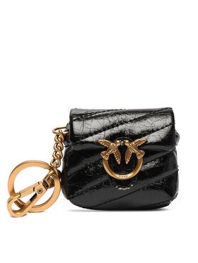 PINKO PINKO Přívěsek Airpods Love Puff Microfiber Shiny Calf AI 25-26 PCPL 105869 A370 Černá