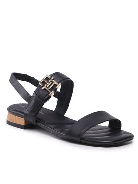 Tommy Hilfiger Tommy Hilfiger Сандали Hardware Flat Sandal FW0FW07094 Черен