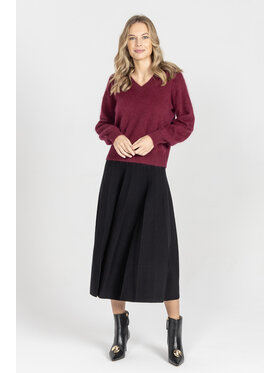 Deni Cler Milano Deni Cler Milano Spódnica midi T-DC-752D-E5-20-90-1 Czarny A-Line Fit