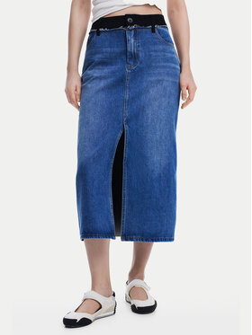 Desigual Desigual Spódnica jeansowa 25SWFD02 Niebieski Regular Fit