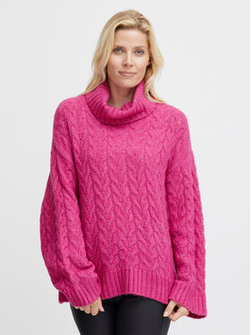Fransa Fransa Rollkragenpullover 20612718 Rosa Relaxed Fit