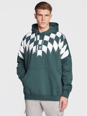 adidas adidas Bluză Rekive Graphic HK7355 Verde Relaxed Fit