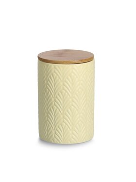 MIAhome MIAhome Pojemnik ceramiczny 15x10x10 cm 750 ml LAMIA żółty Żółty