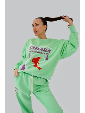 Chiara Wear Chiara Wear Bluza Bluza damska oversize APRES SKI CLUB Zielony Oversize