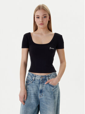 Guess Guess Футболка V6RP05 K8RT2 Чорний Regular Fit
