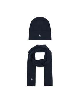 Polo Ralph Lauren Polo Ralph Lauren Šalles un cepures komplekts 710B28980001 Tumši zils