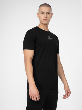 4F 4F Póló 4FSS23TTSHM363 Fekete Regular Fit