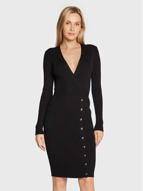 Guess Guess Úpletové šaty Alexandra W2BK39 Z2V42 Čierna Slim Fit