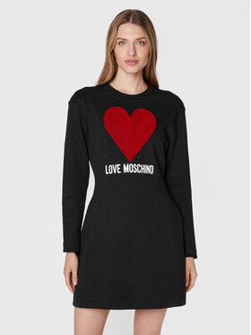 LOVE MOSCHINO LOVE MOSCHINO Úpletové šaty WD0501E 2388 Čierna Regular Fit
