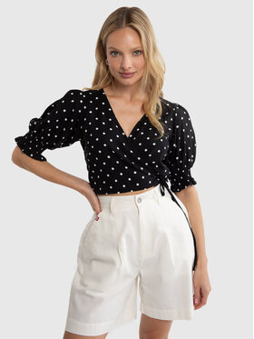 BIG STAR BIG STAR Bluzka TIGOLA_906_140 Czarny Classic Fit