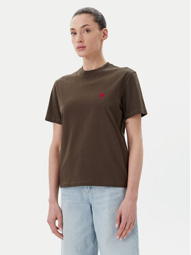 AMI PARIS AMI PARIS T-särk UTS035.724 Pruun Regular Fit