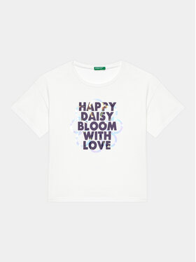 United Colors Of Benetton United Colors Of Benetton T-shirt 3096C10I0 Bijela Regular Fit