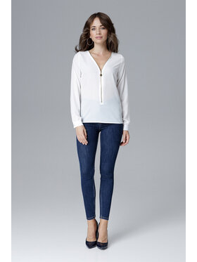 Lenitif Lenitif Bluzka L023 Écru Regular Fit