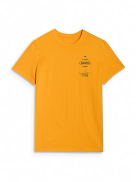 4F 4F T-Shirt SS MIDSHOP TEXTILE Pomarańczowy Regular Fit