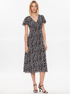 MICHAEL Michael Kors MICHAEL Michael Kors Kasdieninė suknelė Status Print Georgette MS381P38EV Juoda Regular Fit