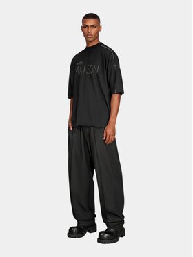 MADE BY SOCIETY MADE BY SOCIETY T-Shirt Interlock - T18021 Czarny Basic Fit