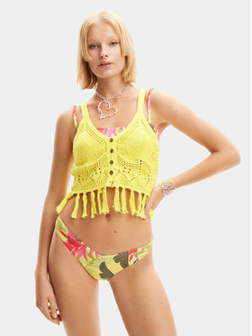 Desigual Desigual Top Madagascar 24SWMF01 Żółty Regular Fit
