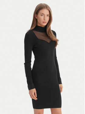 Guess Guess Strickkleid W6RK61 Z4842 Schwarz Regular Fit