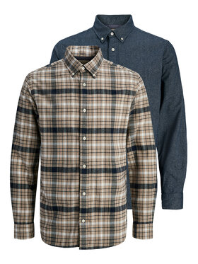 Jack & Jones Jack&Jones Σετ Πουκάμισο 2 τμχ. Blubarkley 12294328 Μπεζ Regular Fit