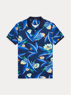 Polo Ralph Lauren Polo Ralph Lauren Тениска с яка и копчета 710926271001 Син Custom Slim Fit
