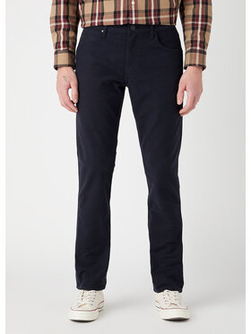 Wrangler Wrangler Spodnie materiałowe GREENSBORO Czarny Straight Fit