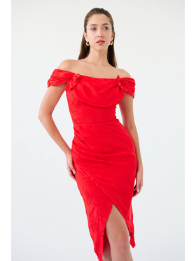 Leimann Leimann Sukienka koktajlowa Roseline Czerwony Feminine Fit