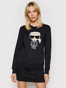KARL LAGERFELD KARL LAGERFELD Суитшърт Ikonik 210W1820 Черен Regular Fit