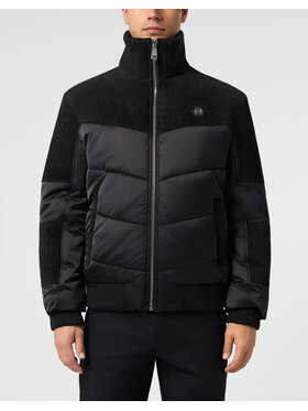 PHILIPP PLEIN PHILIPP PLEIN Vatovaná bunda 31143 Černá Regular Fit