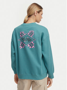 Quiksilver Quiksilver Суитшърт EQWFT03188 Зелен Oversize