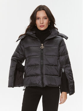 TWINSET TWINSET Vatovaná bunda 232TP2221 Černá Regular Fit