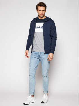 Jack&Jones Majica Dugih Rukava Basic 12181901 Tamnoplava Regular Fit