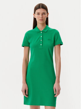 Lacoste Lacoste Sukienka codzienna EF5473 Zielony Slim Fit