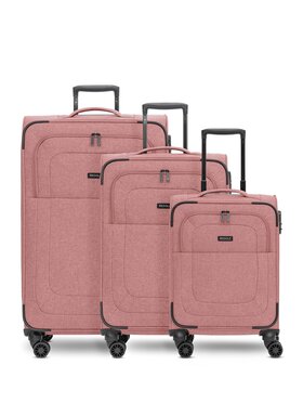Redolz Redolz Komplet walizek 275610 Różowy